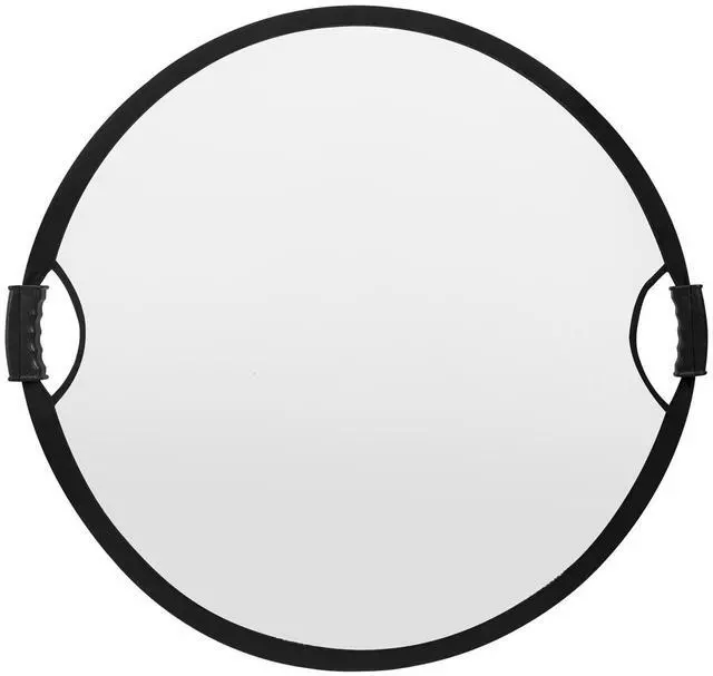 Alt view image 3 of 7 - Glow Circular Collapsible Reflector with Handles (32", Silver/White) #CR32-SW