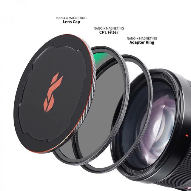 Alt view image 2 of 7 - K&F Concept 62mm Nano-X CPL Magnetic Filter