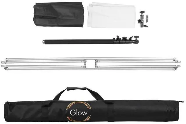 Alt view image 7 of 7 - Glow Reflector Panel and Sun Scrim Kit with Boom Handle and Carry Bag (57 x 57")
