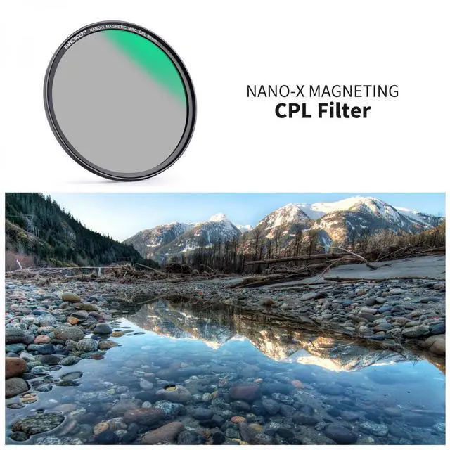 Alt view image 7 of 7 - K&F Concept 62mm Nano-X CPL Magnetic Filter
