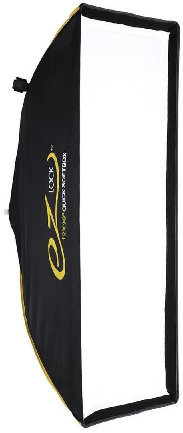 Alt view image 3 of 7 - Glow Glow EZ Lock 12x36" Quick Strip Rectangular Bowens Mount Softbox w/External & Internal Diffusers, Deflector Disk, Grid, Soft box Speedring Adapter for Studio Lighting