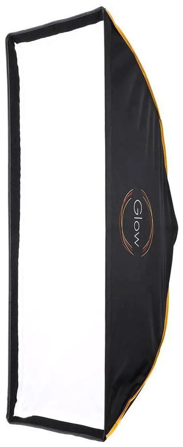 Alt view image 5 of 7 - Glow Glow EZ Lock 12x36" Quick Strip Rectangular Bowens Mount Softbox w/External & Internal Diffusers, Deflector Disk, Grid, Soft box Speedring Adapter for Studio Lighting
