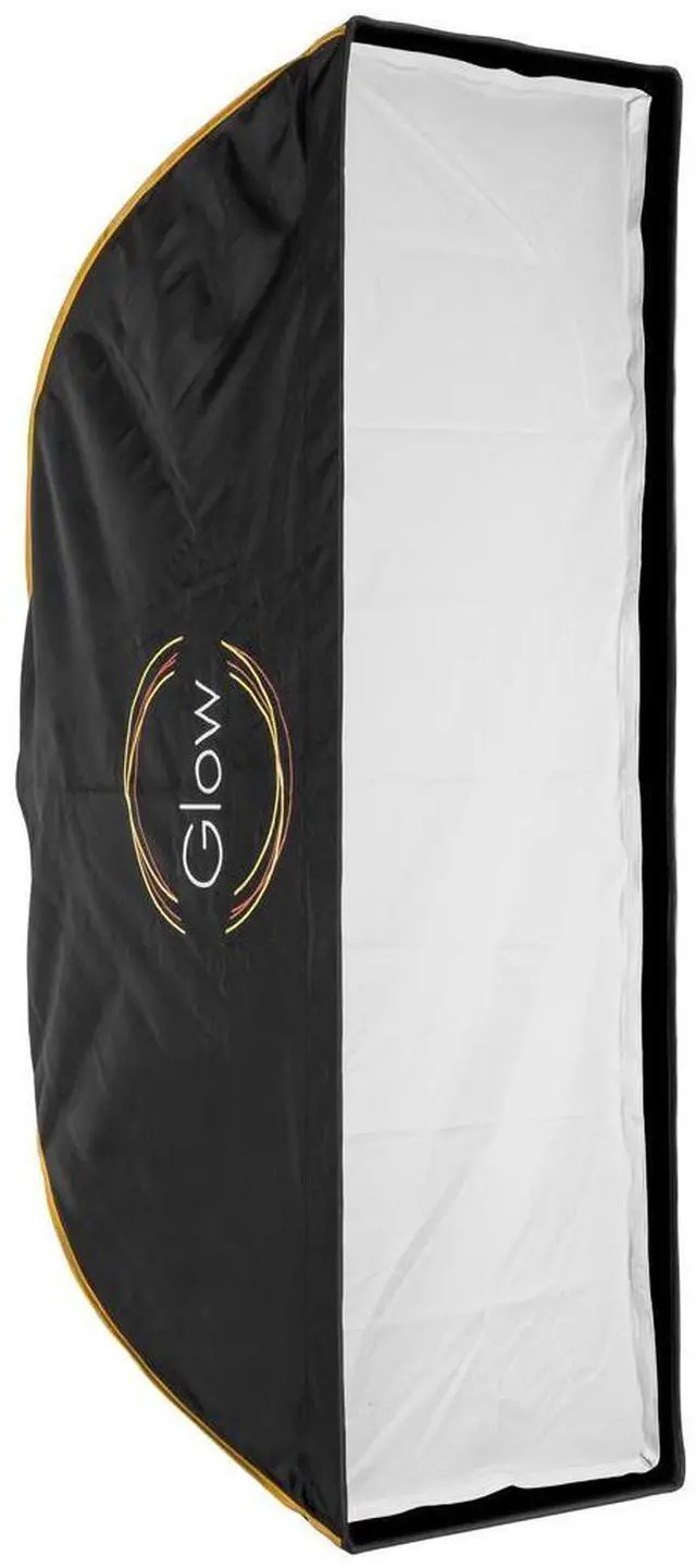 Alt view image 5 of 7 - Glow Glow EZ Lock 16x48" Quick Strip Rectangular Bowens Mount Softbox w/External, Internal Diffusers, Deflector Disk, Grid, Soft box Speedring Adapter for Studio Softbox Lighting