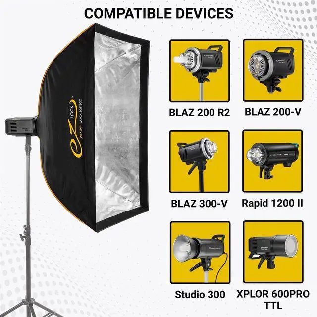 Alt view image 7 of 8 - Glow EZ Lock 28x39" Quick Rectangular Softbox With Bowens Mount #EZ-SB-2839