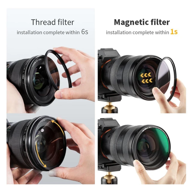 Alt view image 5 of 7 - K&F Concept KF Concept 82mm Nano-X 1/8 Black Soft Diffusion Magnetic Filter