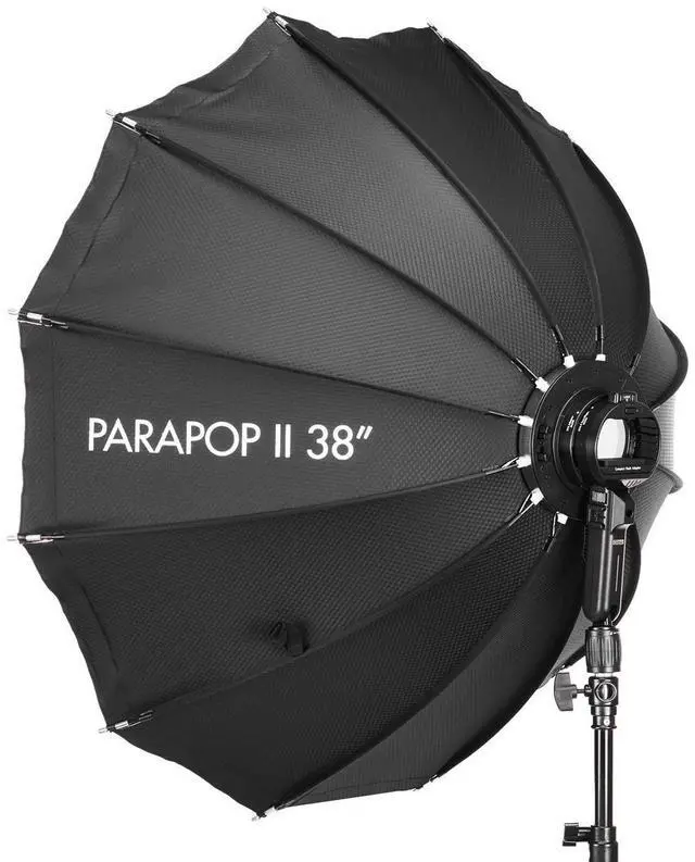 Alt view image 3 of 7 - Glow ParaPop 38" II Portable Softbox w/Bowens Mount Adapter and OTA Adapter Set