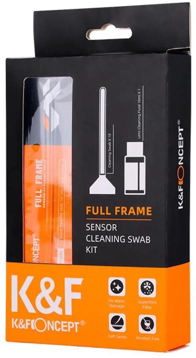 Alt view image 5 of 7 - K&F Concept 24mm Full-Frame Sensor Cleaning Swab Kit with 10x 24mm Cleaning Swabs and 1x 20ml Cleaning Liquid