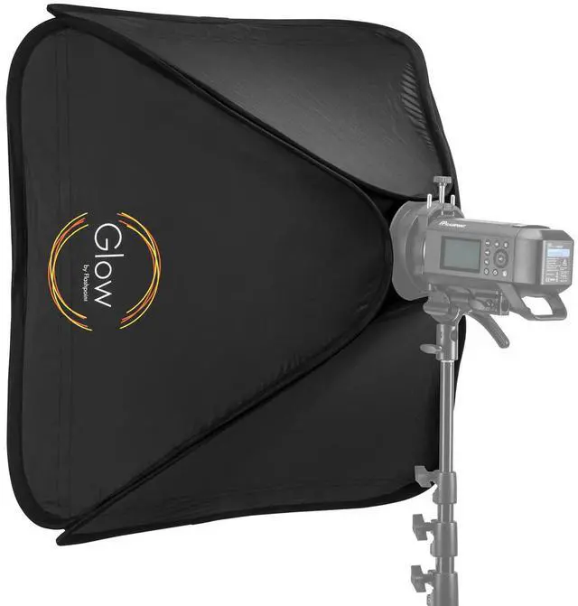 Alt view image 2 of 8 - Glow 31 x 31" Quick Softbox with Shoe Mount S-Type Flash Bracket (80x80cm)