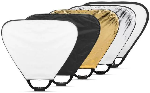 Alt view image 6 of 12 - Glow 5-in-1 Collapsible Triangle Reflector with Handle (30") #TCR18-30