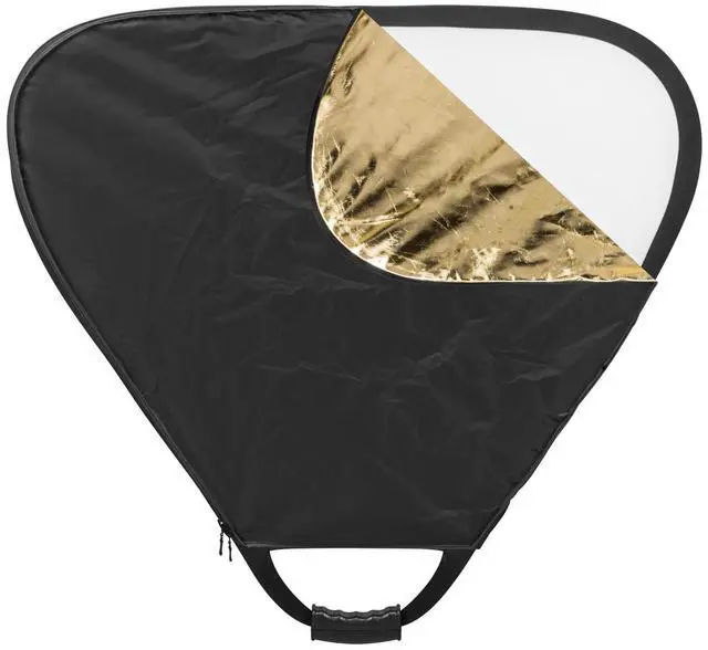 Alt view image 7 of 12 - Glow 5-in-1 Collapsible Triangle Reflector with Handle (30") #TCR18-30
