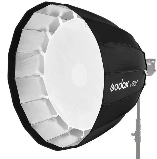 Alt view image 2 of 3 - Godox P90H 35" Parabolic Softbox for Studio Video Flash Light, Bowens Mount, Hi-Temperature Resistant