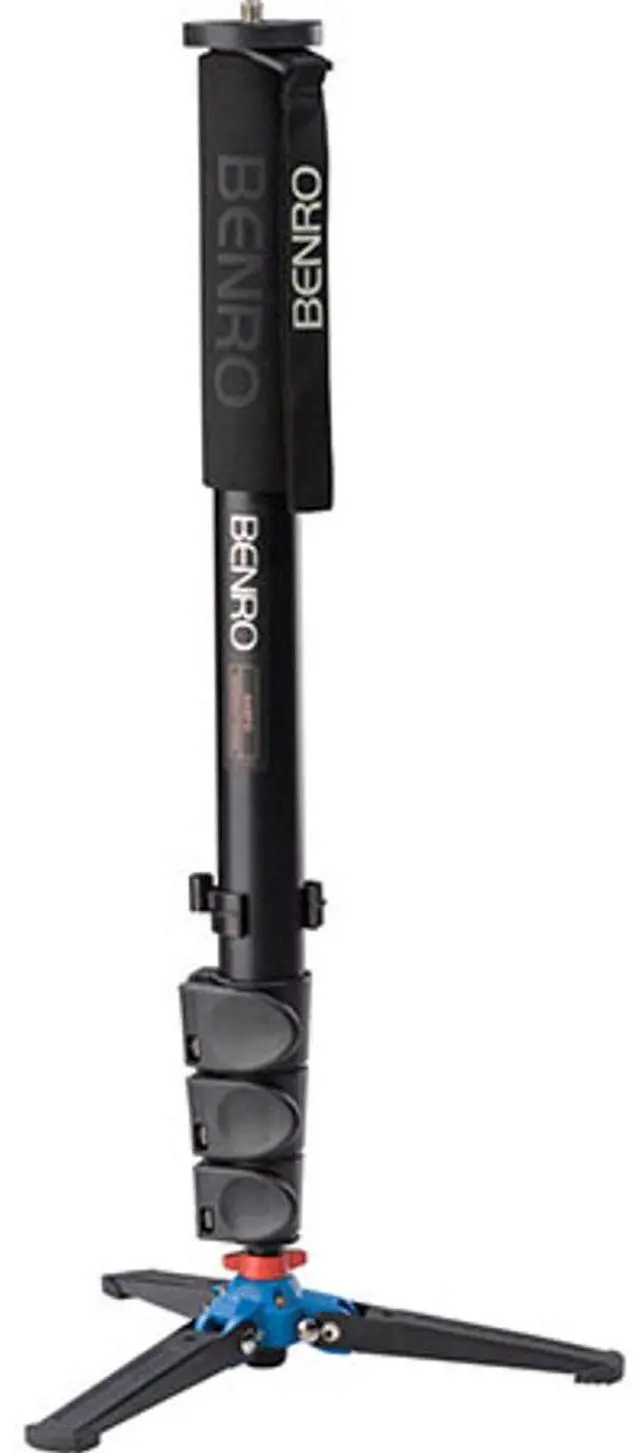 Alt view image 17 of 20 - Benro A48FD Series 4 Aluminum Monopod with 3-Leg Locking Base A48FD