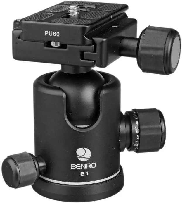 Main image of Benro B1 Triple Action Quick Release Ballhead, Holds 31 Lbs