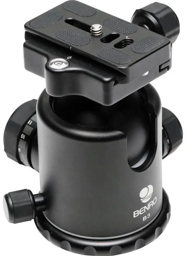 Alt view image 10 of 10 - Benro B-Series Double Action Ballhead - B-3 & PU-60 Quick Release Plate