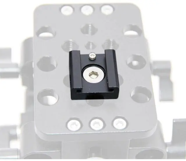 Alt view image 6 of 7 - CAMVATE 1/4"-20 Mount to Shoe Adapter for Flash Light DSLR Rig, Blackmagic, Cinema Camera, Cage, Black