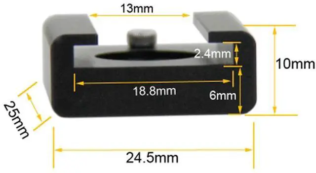 Alt view image 7 of 7 - CAMVATE 1/4"-20 Mount to Shoe Adapter for Flash Light DSLR Rig, Blackmagic, Cinema Camera, Cage, Black