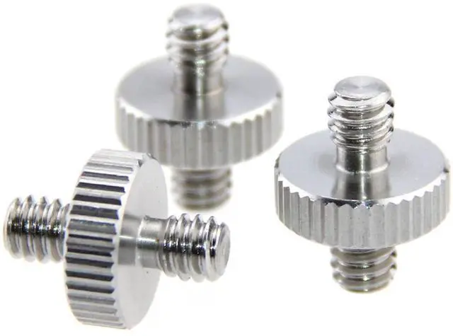 Alt view image 2 of 4 - CAMVATE CAMVATE 1/4" Male to 1/4" Male Double-Ended Screw Adapter(3 Pieces)