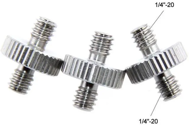 Alt view image 4 of 4 - CAMVATE CAMVATE 1/4" Male to 1/4" Male Double-Ended Screw Adapter(3 Pieces)