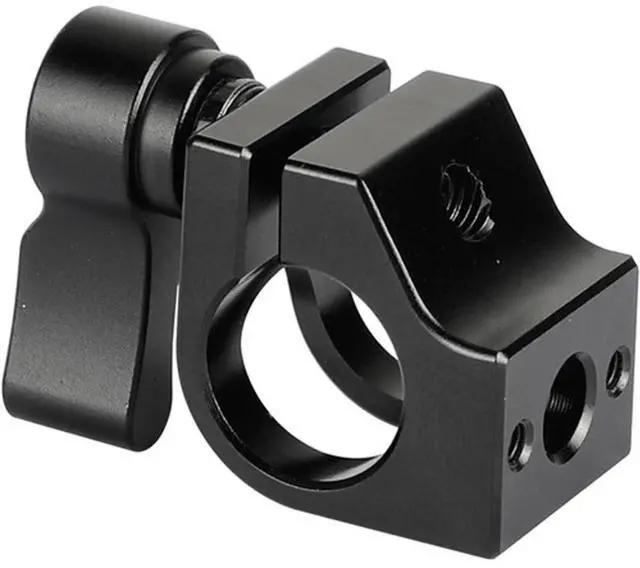 Alt view image 2 of 6 - CAMVATE Universal 15mm Single Rod Clamp with 1/4" Mount for Camera Cage, Black Knob