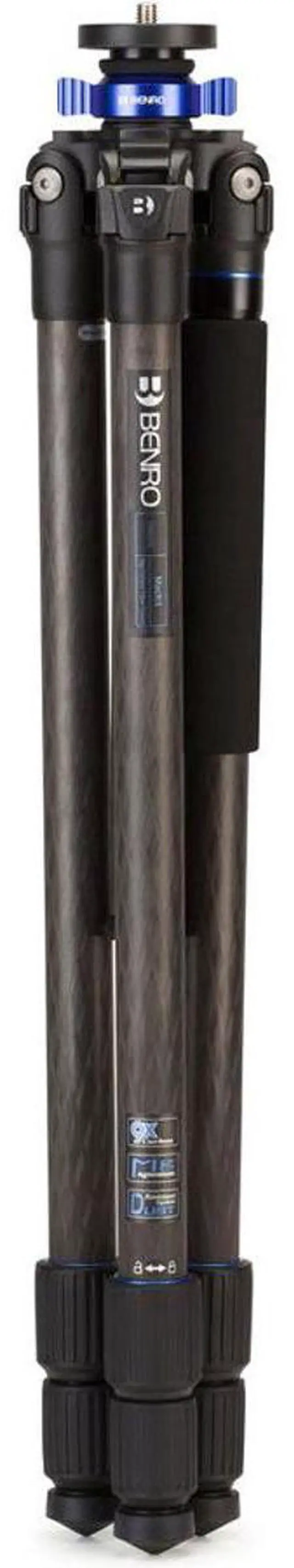 Alt view image 3 of 6 - Benro Mach3 TMA27C Series 2 3-Section 9X Carbon Fiber Tripod/Monopod, Twist Lock