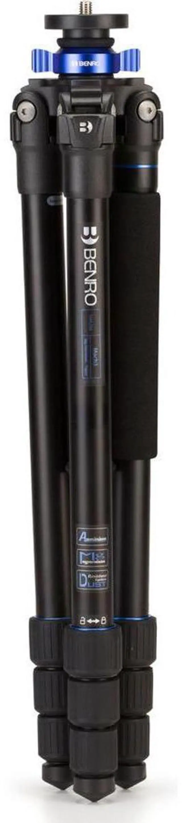 Alt view image 3 of 20 - Benro Mach3 TMA28A Series 2 4-Section Aluminum Tripod/Monopod, Twist Lock
