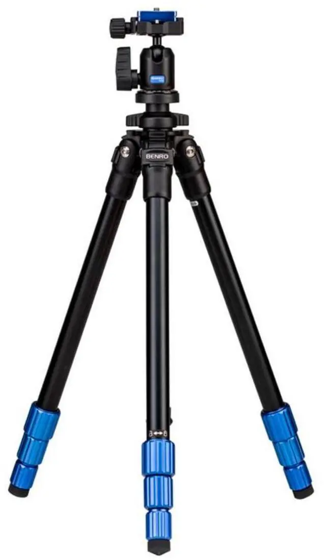 Alt view image 20 of 20 - Benro Slim 4-Section Lightweight Aluminum Tripod with Ball Head
