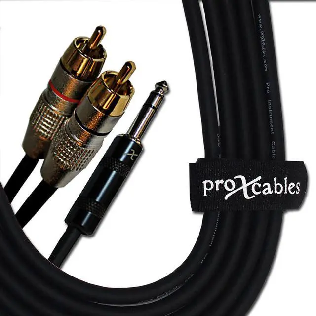 Alt view image 6 of 6 - ProX XC-SYR03 | 3\' 1/4 TRS to Dual RCA Cable