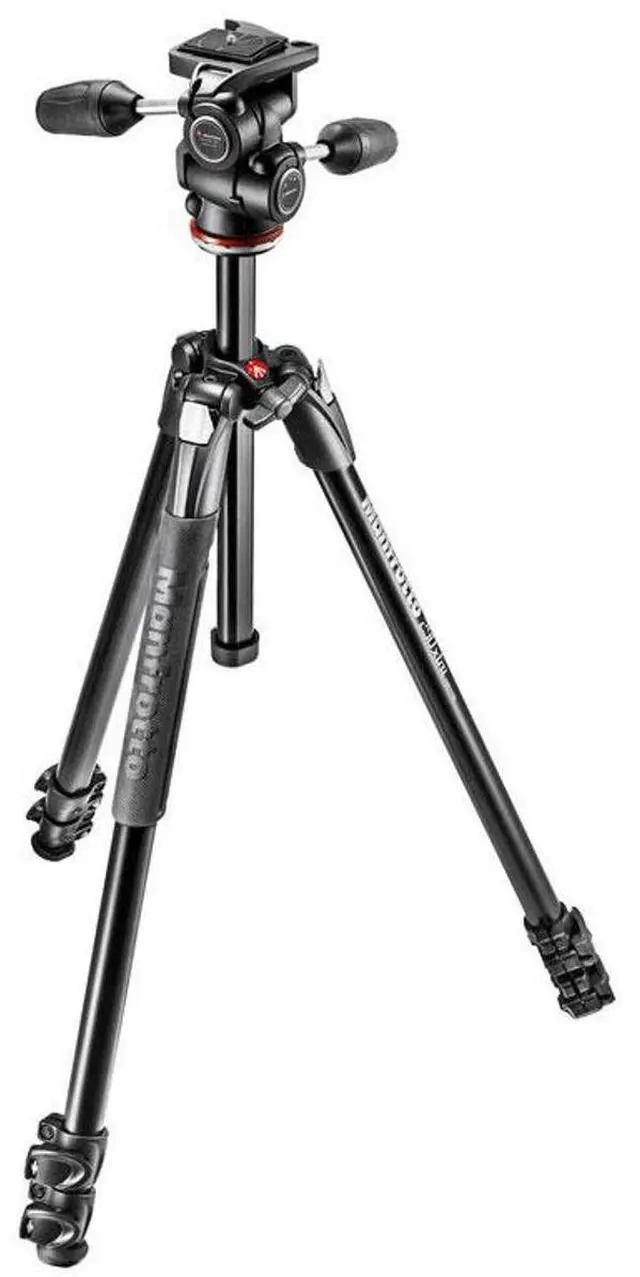 Alt view image 13 of 14 - Manfrotto 290 Xtra 3-Section Aluminum Tripod with 804 3-Way Pan and Tilt Head