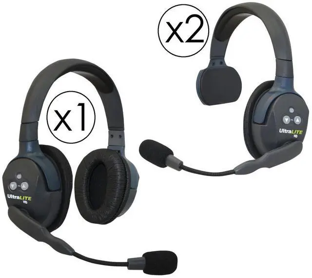 Main image of Eartec UL321 UltraLITE 3-Person Headset System with 2x Single-Ear Master Headset and Dual-Ear Remote Headset