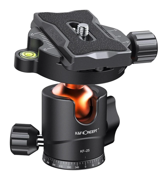 Main image of K&F Concept KF Concept KF-25 Series 25mm AL Alloy Panoramic Ball Head, 17.6 lbs Load