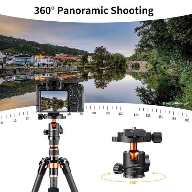 Alt view image 7 of 7 - K&F Concept KF Concept KF-25 Series 25mm AL Alloy Panoramic Ball Head, 17.6 lbs Load