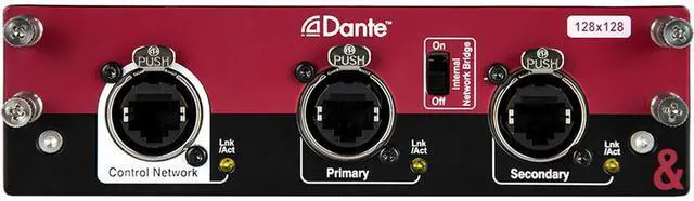 Main image of Allen & Heath Dante 128x128 dLive Audio Networking Card