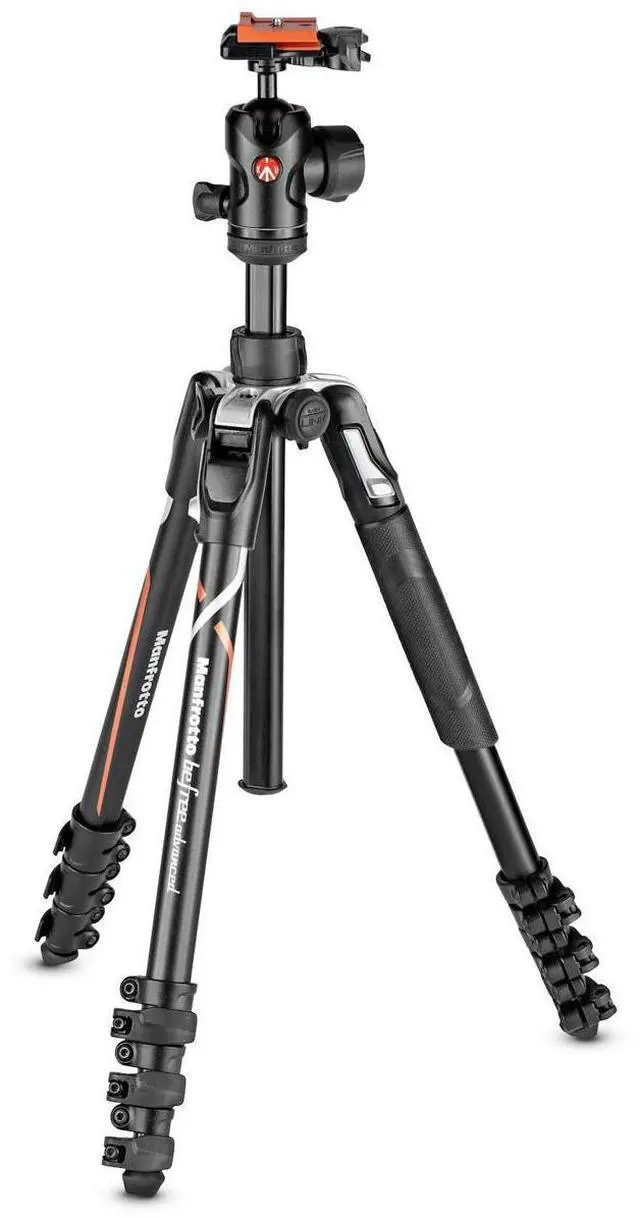 Alt view image 16 of 20 - Manfrotto Befree Advanced Travel l Aluminum Tripod with 494 Ball Head (Lever Locks, Sony Alpha Edition) MKBFRLA-BHUS