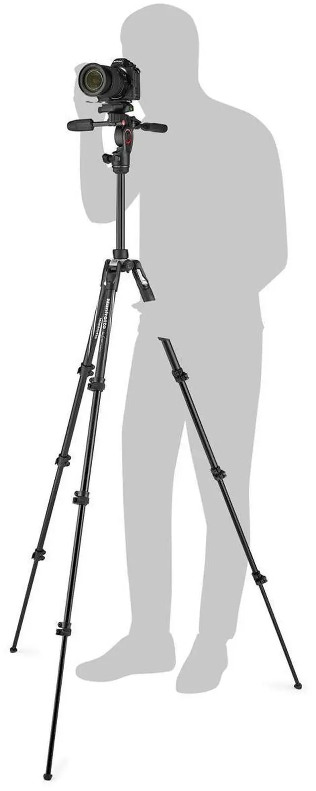 Alt view image 6 of 7 - Manfrotto Befree 3-Way Live Advanced Tripod Kit with Befree 3-Way Live Head