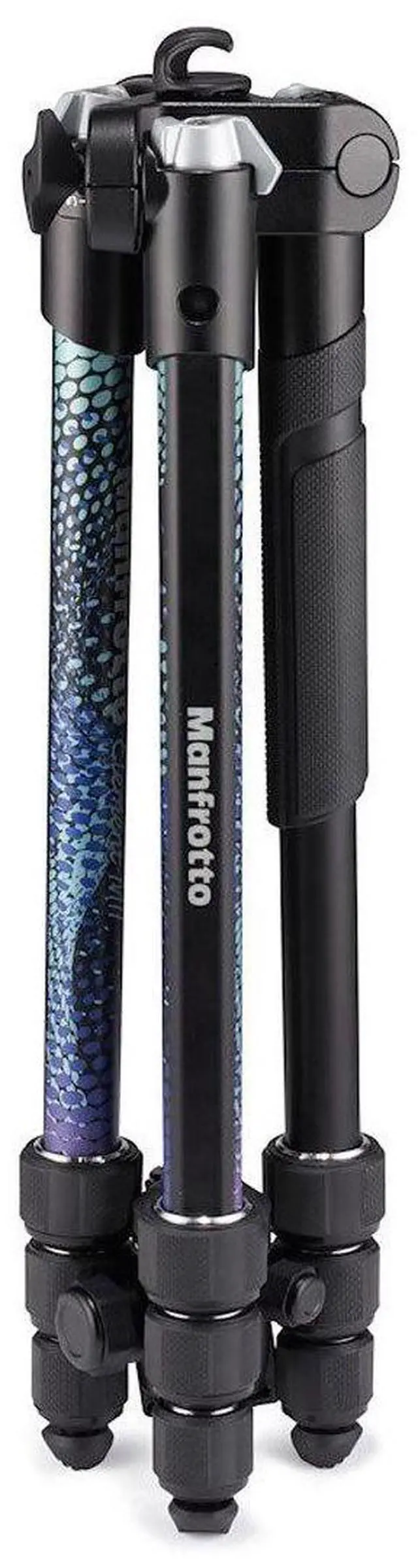 Alt view image 5 of 7 - Manfrotto Element MII 4-Section Aluminum Tripod with Ball Head, Blue