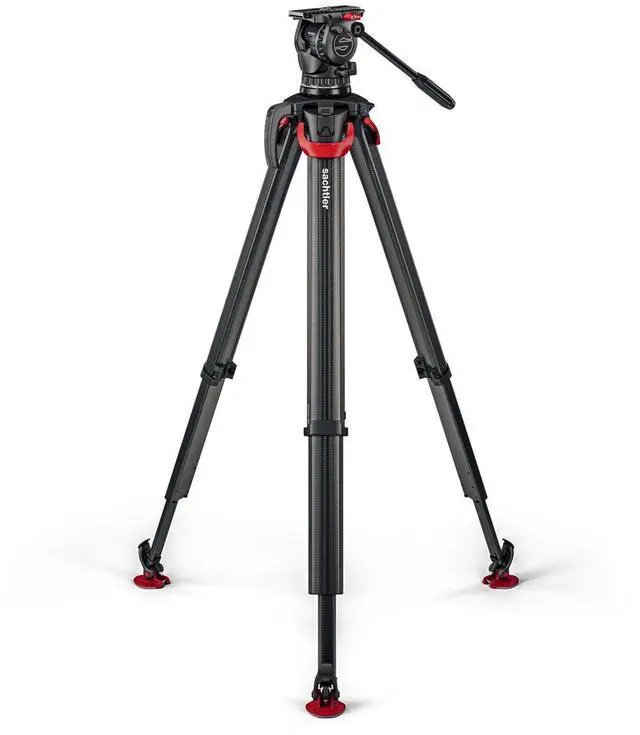 Alt view image 5 of 7 - Sachtler aktiv10 Sideload Fluid Head System with flowtech100 Tripod, Rubber Feet