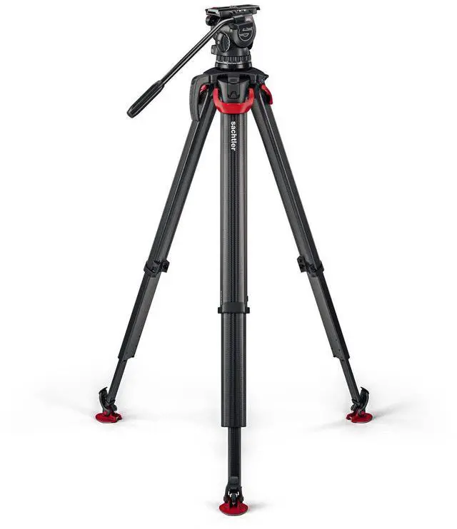 Alt view image 7 of 7 - Sachtler aktiv10 Sideload Fluid Head System with flowtech100 Tripod, Rubber Feet