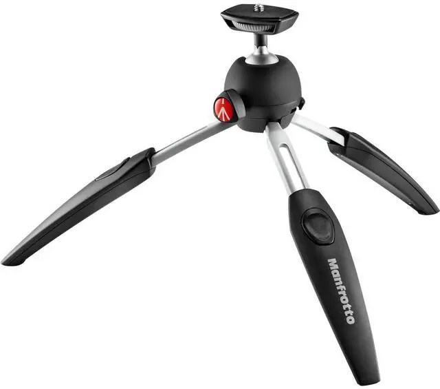 Alt view image 2 of 7 - Manfrotto PIXI Evo 2-Section Aluminum Mini Tripod, Black