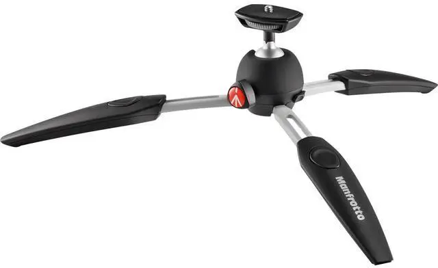 Alt view image 5 of 7 - Manfrotto PIXI Evo 2-Section Aluminum Mini Tripod, Black