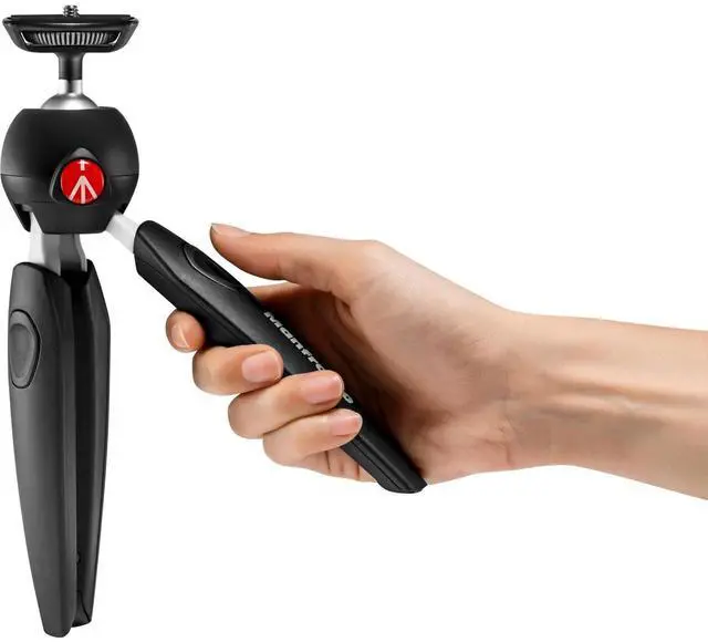 Alt view image 6 of 7 - Manfrotto PIXI Evo 2-Section Aluminum Mini Tripod, Black