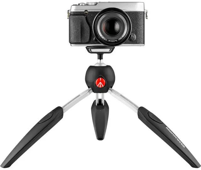 Alt view image 7 of 7 - Manfrotto PIXI Evo 2-Section Aluminum Mini Tripod, Black