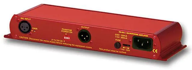 Alt view image 2 of 2 - Sonifex RB-MA1 Single Microphone Amplifier, 2kOhm Input / <50Ohm Output Impedance, 20Hz to 20kHz Frequency Response, -10dBu Input & +28dBu Output Level, 1U