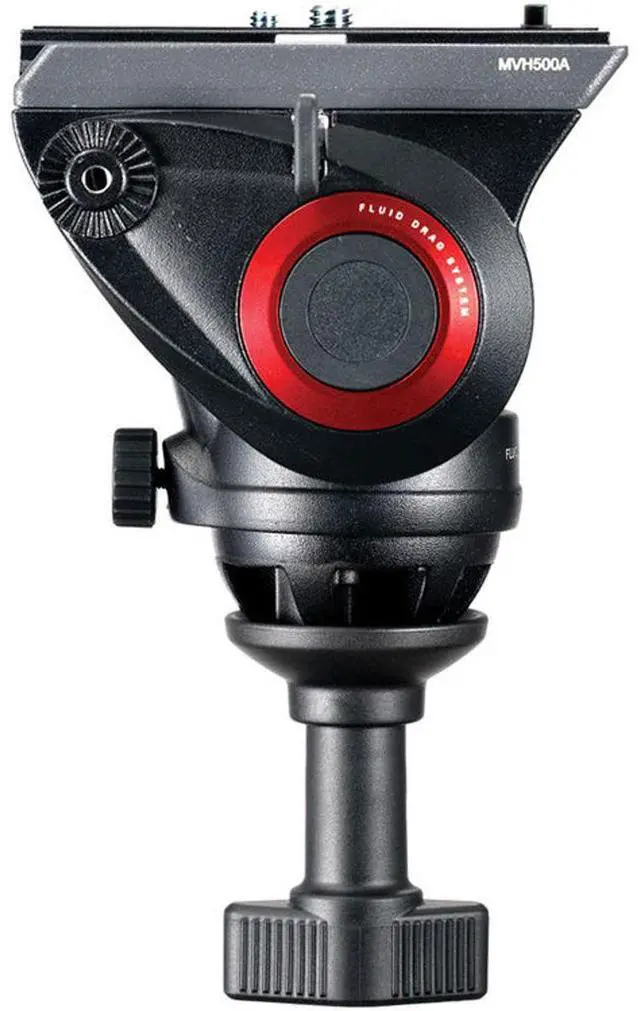 Alt view image 13 of 15 - Manfrotto MVT502AM Tripod with MVH500A Fluid Drag Video Head w/ Carry Case MVK500AM