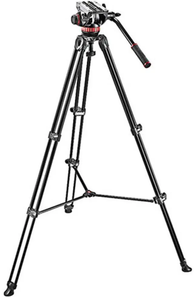 Main image of Manfrotto Manfrotto MVK502AM Video Telescoping Twin Leg Kit with 502 Video Head and Carry Bag