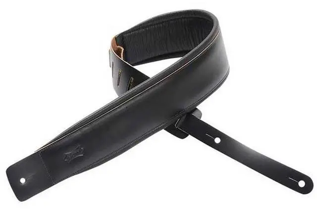 Alt view image 8 of 8 - Levy's 2.5" Foam Padded Leather Guitar Strap, Black