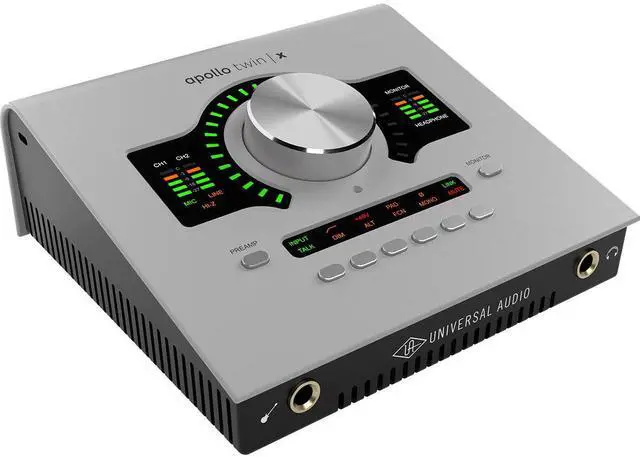 Alt view image 2 of 6 - Universal Audio Apollo Twin X DUO Gen 2 Thunderbolt 3 Audio Interface with Studio+ Plug-Ins with Closed-Back Studio Monitor Headphones and Value Series XLR M to F Professional Microphone Cable - 25'
