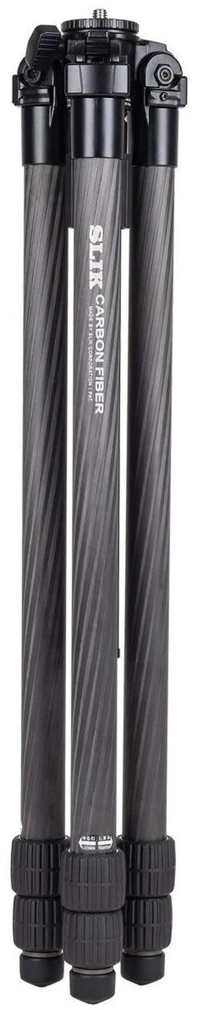 Alt view image 9 of 19 - SLIK Pro CF-833 Carbon Fiber Tripod Black (615-922)