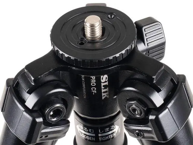 Alt view image 18 of 19 - SLIK Pro CF-833 Carbon Fiber Tripod Black (615-922)