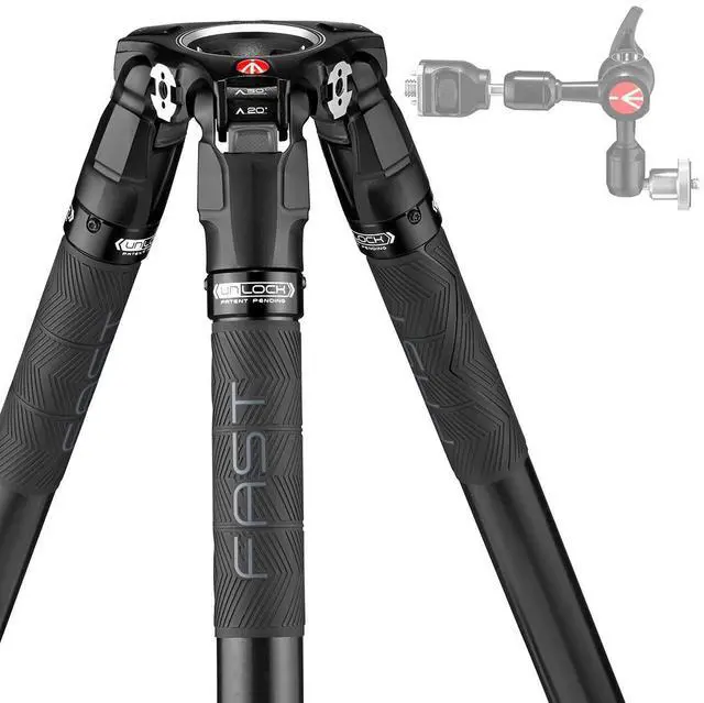 Alt view image 3 of 7 - Manfrotto 635 FAST 3-Section Carbon Fiber Tripod