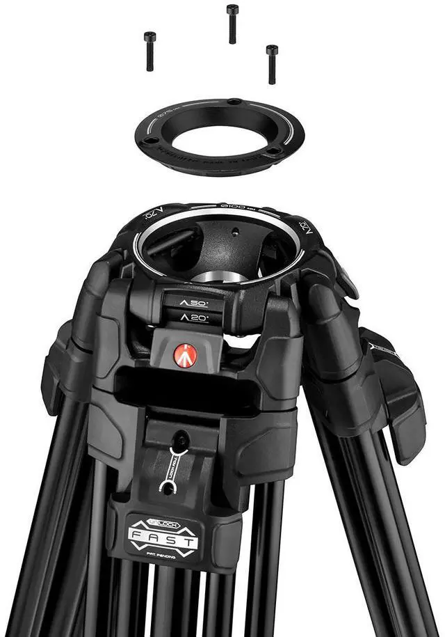 Alt view image 5 of 7 - Manfrotto 645 3-Section FAST Twin Leg Aluminum Tripod
